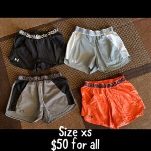 Under Armour Women’s Athletic Shorts Set - Black, Gray, Light Gray, Orange